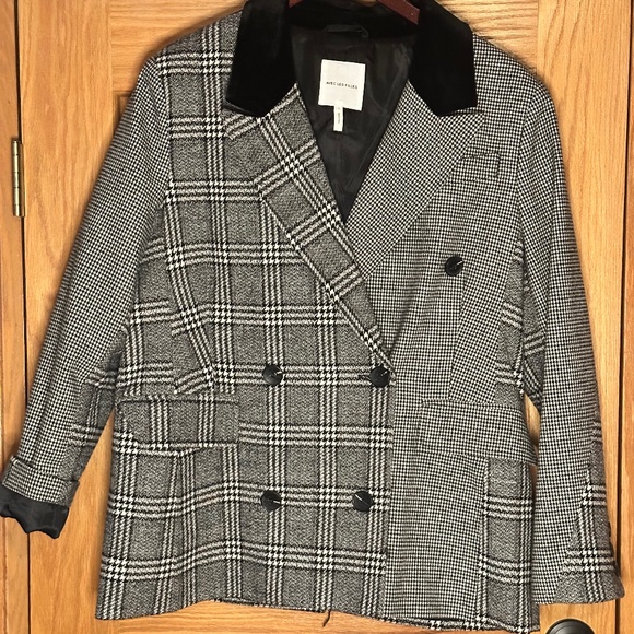 Avec Les Filles - Mixed Houndstooth Blazer - Size Large - Picture 1 of 4